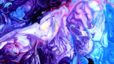 Çok Güzel Mürekkep Soyut Galaktik Renk Boyası Sıvı Doku Tasarımı Videosu.