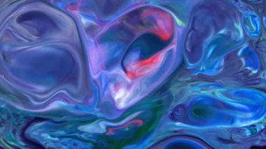 Çok Güzel Mürekkep Soyut Galaktik Renk Boyası Sıvı Doku Tasarımı Videosu.