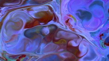 Renkli Sıvı Boya Patlaması Soyut Arkaplan Görüntüsü.