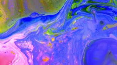 Renkli Sıvı Boya Patlaması Soyut Arkaplan Görüntüsü.