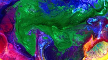 Çok Güzel Mürekkep Soyut Sanatsal Desen Renkli Boya Sıvı Kavramı Doku Video.