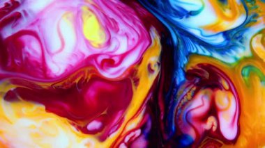 Çok Güzel Mürekkep Soyut Galaktik Renk Boyası Sıvı Doku Tasarımı Videosu.