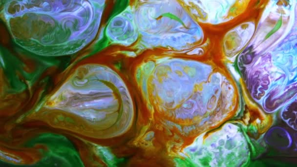 Zeer Mooie Inkt Abstracte Galactische Kleur Verf Vloeibaar Concept Achtergrond — Stockvideo
