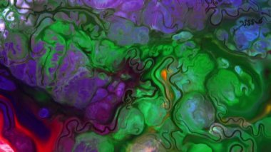 Çok Güzel Mürekkep Soyut Galaktik Renk Boyası Sıvı Doku Tasarımı Videosu.