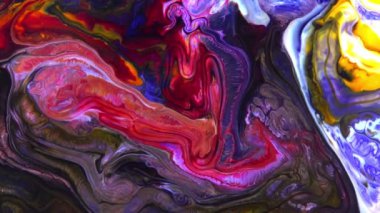 Yavaş Hareketli Makro Desen Sanatsal Kavramsal Renk Yüzey Taşıyıcı Yüzey Sıvı Boya Sıçratma Sanatı DokusuName