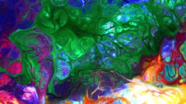 Soyut Renkli Boya Mürekkebi Patlaması Psikedelik Patlama Hareketi.