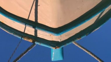 Tahta Tekne Yansıması Deniz Su Yüzeyi Arkaplan Doku Görüntüsü.