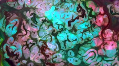 Çok Güzel Mürekkep Soyut Psikedelik Boya Sıvı Hareketi Arkaplanı.