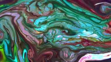 Çok Güzel Mürekkep Soyut Psikedelik Boya Sıvı Hareketi Arkaplanı.