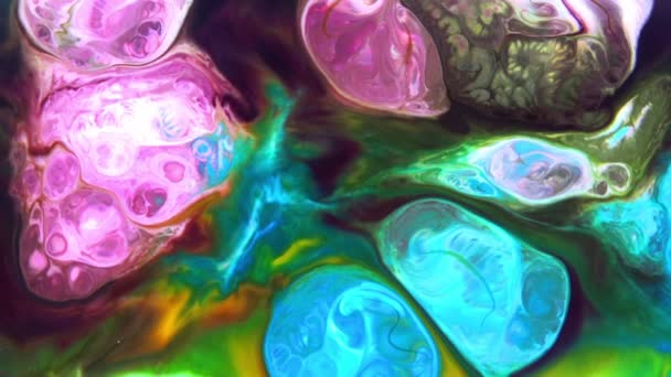 Nice Ink Abstract Psychedelic Paint Liquid Motion Background — 비디오