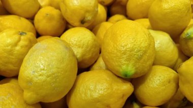 Lemon Harvest Çok Taze Limonların Üst Görünümü Görüntüsü.