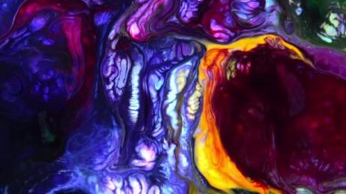 Abstract Colorful Color Paint Ink Explode Diffusion Psychedelic Blast Movement.