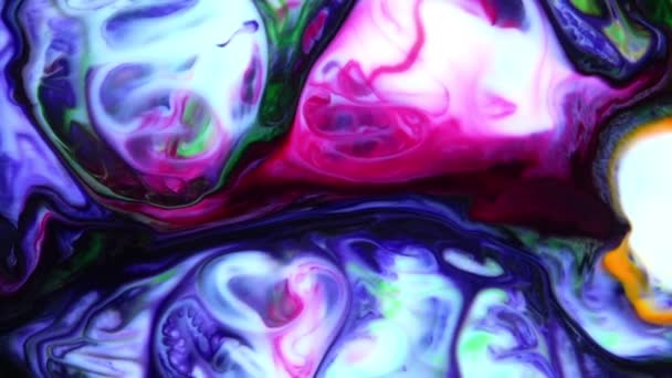 Abstract Colorful Color Paint Ink Explode Diffusion Psychedelic Blast Movement — Wideo stockowe