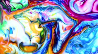 Sıvı sanat dokusu. Yanardöner boya efektli soyut arkaplan. Sıvı akrilik çizimler, akışlar ve sıçramalar. Web sayfası arkaplanı için karışık boyalar.