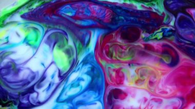 Çok Güzel Mürekkep Soyut Sanatsal Desen Renkli Boya Sıvı Kavramı Doku Video.