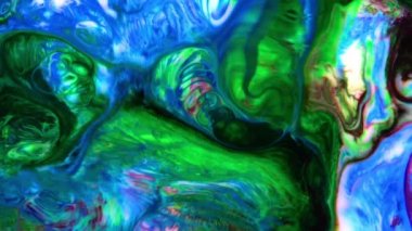 Soyut Renkli Mürekkep Hareketleri Su Dokusuna Yayılıyor.
