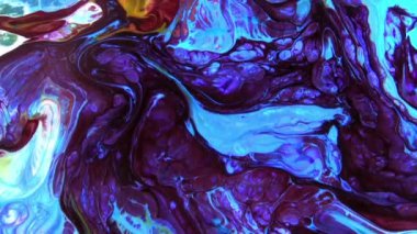1920x1080 25 Fps. Very Nice Ink Abstract Psychedelic Cosmos Paint Liquid Motion Galactic Background Texture Footage.