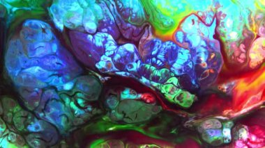 1920x1080 25 Fps. Very Nice Ink Abstract Psychedelic Cosmos Paint Liquid Motion Galactic Background Texture Footage.