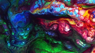 1920x1080 25 Fps. Very Nice Ink Abstract Psychedelic Cosmos Paint Liquid Motion Galactic Background Texture Footage.