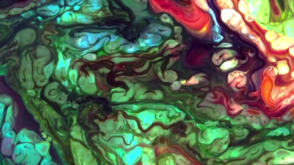 1920X1080 Fps Very Nice Ink Abstract Psychedelic Cosmos Paint Liquid — Stockvideo