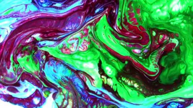 1920x1080 25 Fps. Very Nice Ink Abstract Psychedelic Cosmos Paint Liquid Motion Galactic Background Texture Footage.