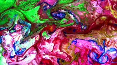 Yavaş Hareketli Makro Desen Sanatsal Kavramsal Renk Yüzey Taşıyıcı Yüzey Sıvı Boya Sıçratma Sanatı DokusuName.