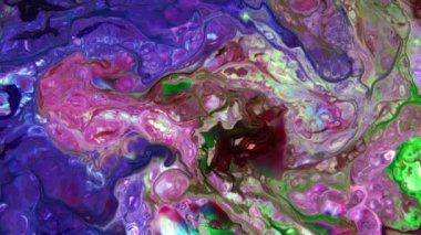 Yavaş Hareketli Makro Desen Sanatsal Kavramsal Renk Yüzey Taşıyıcı Yüzey Sıvı Boya Sıçratma Sanatı DokusuName.