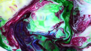 Yavaş Hareketli Makro Desen Sanatsal Kavramsal Renk Yüzey Taşıyıcı Yüzey Sıvı Boya Sıçratma Sanatı DokusuName.