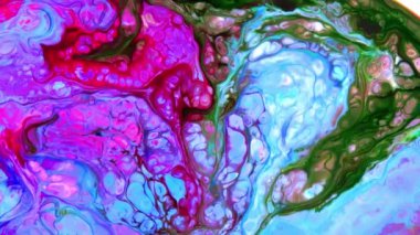 Yavaş Hareketli Makro Desen Sanatsal Kavramsal Renk Yüzey Taşıyıcı Yüzey Sıvı Boya Sıçratma Sanatı DokusuName.