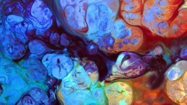 1920 x 1080 25 Fps. çok güzel mürekkep soyut Psychedelic boya sıvı hareketli arka plan doku Video.