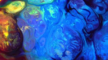 1920 x 1080 25 Fps. çok güzel mürekkep soyut Psychedelic boya sıvı hareketli arka plan doku Video.