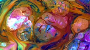 Soyut Renkli Boya Mürekkebi Patlaması Psikedelik Patlama Hareketi.