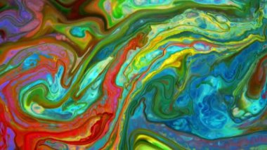 Abstract Dance and Spread of Colorful Ink Paints Background.