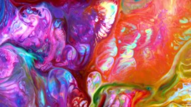 Abstract Dance and Spread of Colorful Ink Paints Background.