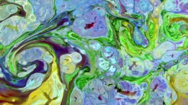 Yavaş Hareketli Makro Desen Sanatsal Kavramsal Renk Yüzey Taşıyıcı Yüzey Sıvı Boya Sıçratma Sanatı DokusuName.