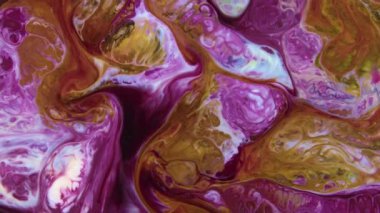 Soyut Renkli Mürekkep Hareketleri Su Dokusuna Yayılıyor.