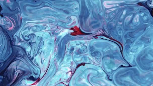 Abstrakcyjne Kolorowe Ruchy Atramentu Rozprzestrzenia Się Wideo Tekstury Wody — Wideo stockowe