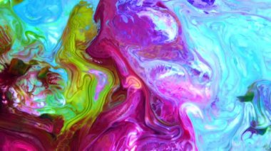 Çok Güzel Mürekkep Soyut Psikedelik Kozmos Sıvı Hareketli Galaktik Doku Görüntüsü.