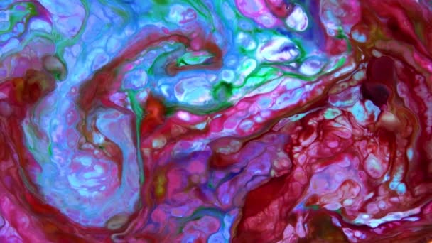 Tinta Muito Agradável Abstract Psychedelic Cosmos Paint Liquid Motion Galactic — Vídeo de Stock