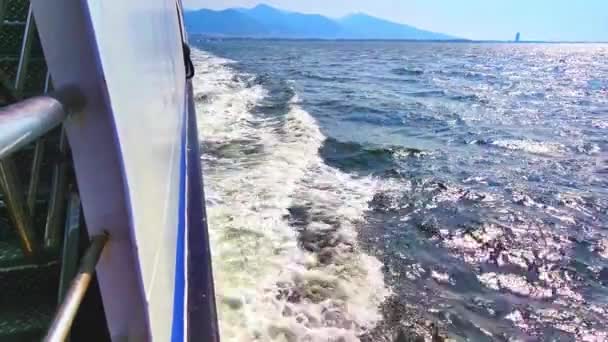 船内の波と海の映像 — ストック動画