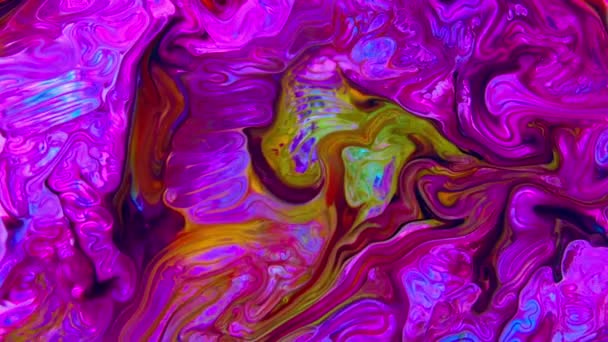 1920X1080 Fps Very Nice Ink Abstract Psychedelic Cosmos Paint Liquid — Wideo stockowe