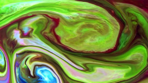 Peinture Colorée Liquide Atténue Mélange Ralenti Couleur Liquide Motifs Peinture — Video