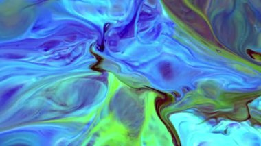 Çok Güzel Mürekkep Soyut Psychedelic Boya Sıvı Hareket Arka Plan Doku Video.