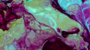 Çok Güzel Mürekkep Soyut Psychedelic Boya Sıvı Hareket Arka Plan Doku Video.