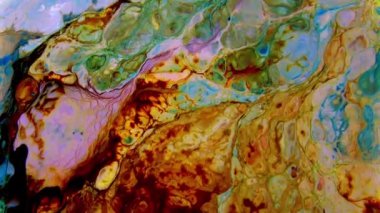 Çok Güzel Mürekkep Soyut Psychedelic Boya Sıvı Hareket Arka Plan Doku Video.