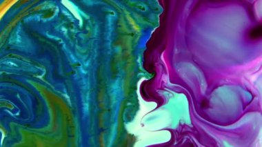 Çok Güzel Mürekkep Soyut Psychedelic Boya Sıvı Hareket Arka Plan Doku Video.