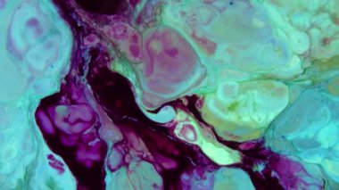 Çok Güzel Mürekkep Soyut Psychedelic Boya Sıvı Hareket Arka Plan Doku Video.