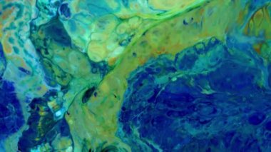 Çok Güzel Mürekkep Soyut Psychedelic Boya Sıvı Hareket Arka Plan Doku Video.