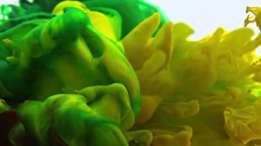 Su Dokusuna Yayılan Soyut Mürekkep Damlaları.