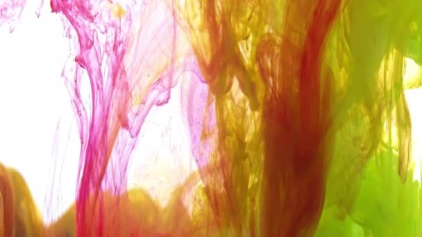 Abstracto Gotas Tinta Que Esparcen Textura Del Agua — Vídeos de Stock